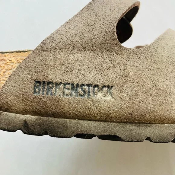 Birkenstock FLORIDA Brown Birko Flor Slides SOFT FOOTBED Leather Sandals 38(8.5) - Picture 4 of 6